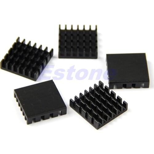 19*19*5mm 5pcs IC LED Power Memory Chip Quality Aluminum Heat Sink DIY Useful