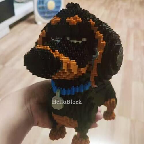 Balody Buddy Dog Micro Diamond Building Blocks Animal Pet Dachshund Anime Figures Puppy Model Mini Bricks Toys For Boys 16014