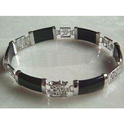 FREE shipping>>>>Exquisite Fashion Black Rich Bracelet 7.5"