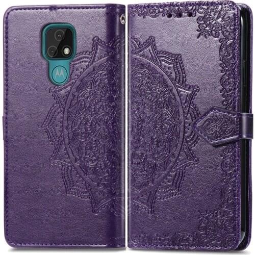 Wallet Case For Motorola Moto E7 2020 Case Bag Floral Filp TPU Leather Cover For Moto E7 2020 Case For Moto E7 2020 Cover Book