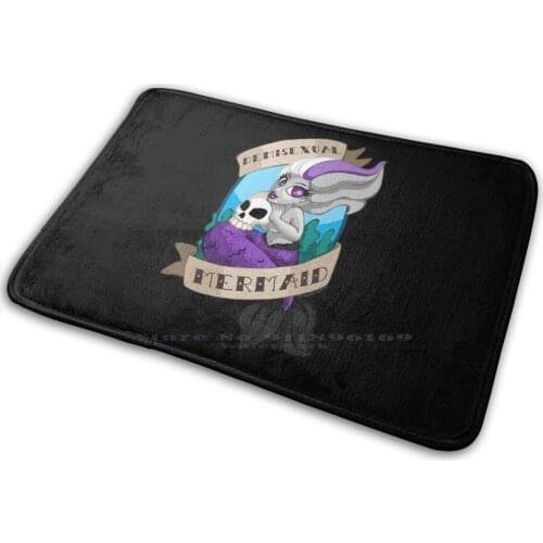 Demisexual Mermaid Mat Rug Carpet Anti-Slip Bedroom Entrance Door Mat Demi Lovato Demisexual Demi Ace Demi Asexual Ace Asexual
