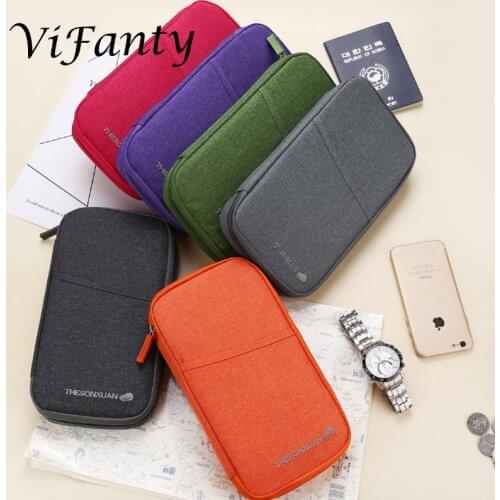 Passport Holder-Travel Passport Wallet Document Holder Organizer with Removable Strap for Men & Women