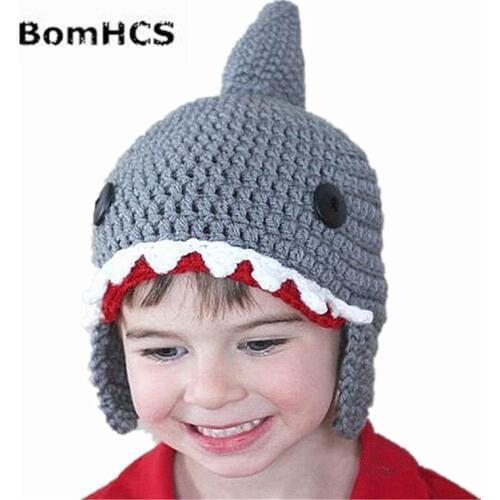 BomHCS Childs Hats (for 1-3years) Monster Shrek Beanies Funny Animal Caps Birthday Gifts Handmade Warm Winter Gorros