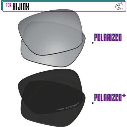 EZReplace Polarized Replacement Lenses for - Oakley Hijinx Sunglasses - BlackP Plus-Silver P