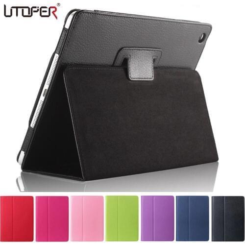 For ipad Air Case Air 1st Litchi Flip Folio PU Leather Smart Sleep Wake Up For Apple New ipad 5 Retina Stand Holder Cover