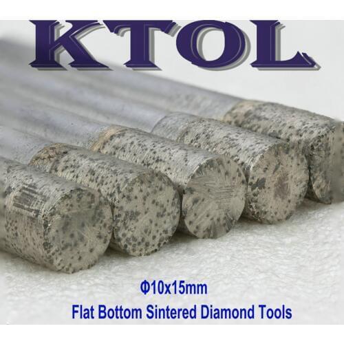 10x15mm Sintered Diamond Tools End Mill CNC Cutter Tile Granite Monument Router Bits /Flat End Milling Cutting Engraving Tools