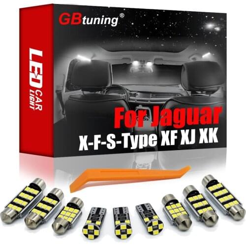 GBtuning Canbus LED Interior Light Kit For Jaguar F-Type S-Type X-Type XF XFR XJ XJ12 XJ6 XJ8 XK8 XKR Coupe Sedan Cabrio Vehicle