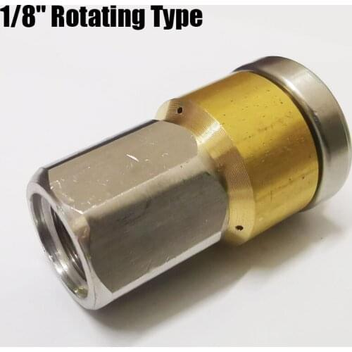 Sewer Jetter Nozzle 1/8" Rotating Button Nose Pressure Drain Hose Pipe Tap Spray Nozzle For Car Home Pipe Cleaning Machine