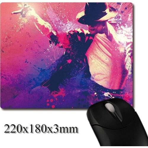 Classic MJ dance posters graffiti printed Heavy weaving anti-slip rubber office mouse pad Coaster Party favor gifts 220x180x3mm