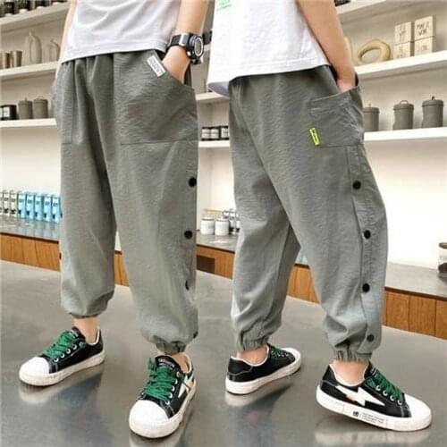 Summer Boys Mosquito Pants Lightweight New Style Loose Big Kids Summer Cropped Pants Childrens Summer Pants Youth Pants