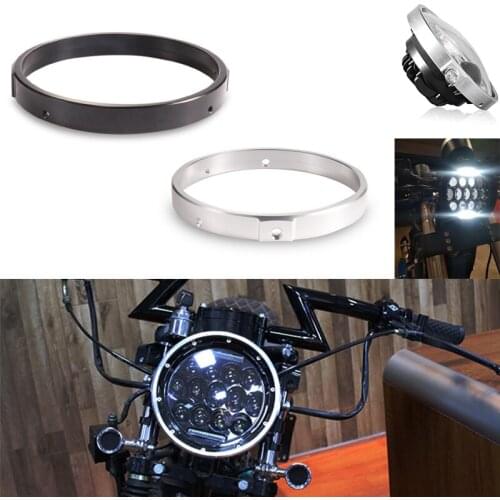 Motorbike Headlamp Adapter Ring Headlight Mount Fit for 5.75 " 7'' Round LED Headlights Motorcycle Accessories Headlight Bracket