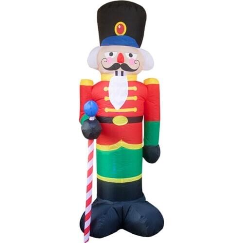 Inflatable Santa Claus Soldier Ornament Christmas Home Outdoor Decoration Inflatable Old Man Doll Xmas Party Courtyard Decor
