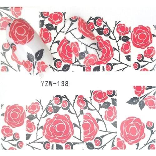 DIY Flower Full Cover Nail Art Sticker Adhesive Decor Manicure Tool Suitable to use on top of nail po lish, UV gel