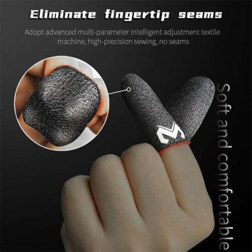 1 Pair Carbon Fiber Finger Sleeves Fingertips For Pubg Mobile Games Press Screen Gaming Gloves Sweat-proof Thumbs Finger Cover