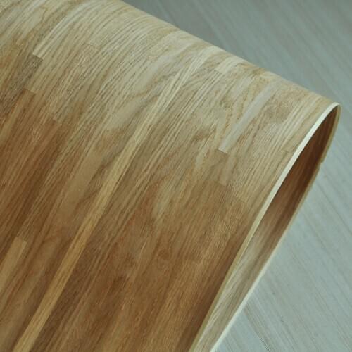 Natural Parquet Wood Veneer Russian Oak Veneer Cross Cut with Fleece Backer