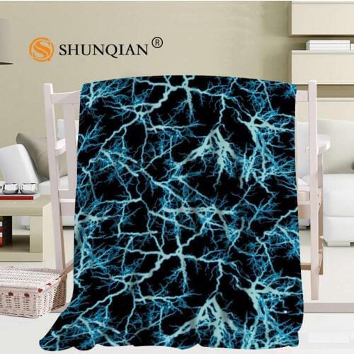 Custom Fantasy Lightning Nature Blanket Soft DIY Picture Decoration Bedroom Size 56x80Inch,50X60Inch,40X50Inch A7.10