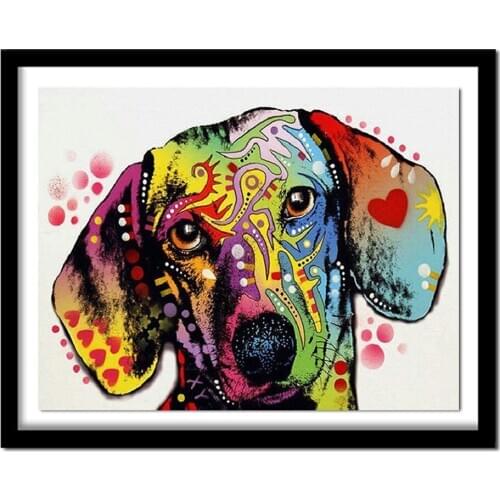 Full Round Drill 5D DIY Diamond Painting dachshund dog 5D Diamond Embroidery Cross Stitch Kits Diamond home decor