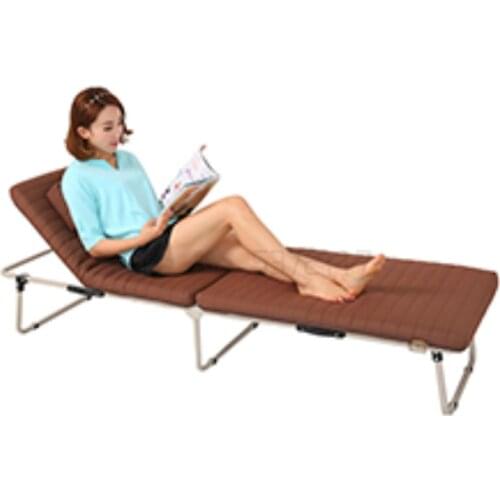 Portable mobile folding bed single bed office lunch break bed nap lounge chair escort simple bed