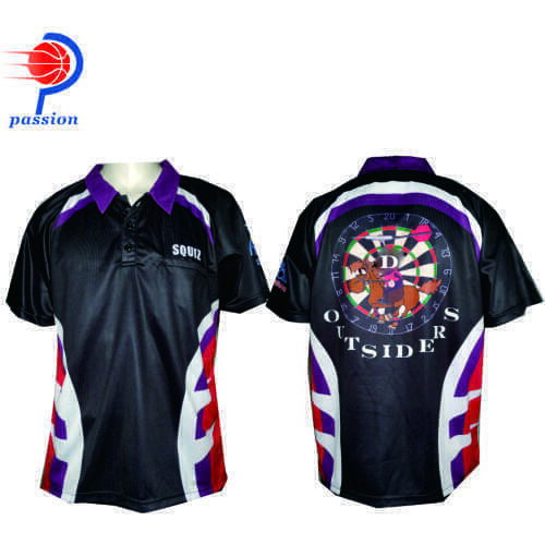 Full sublimation printed custom darts colorful shirt