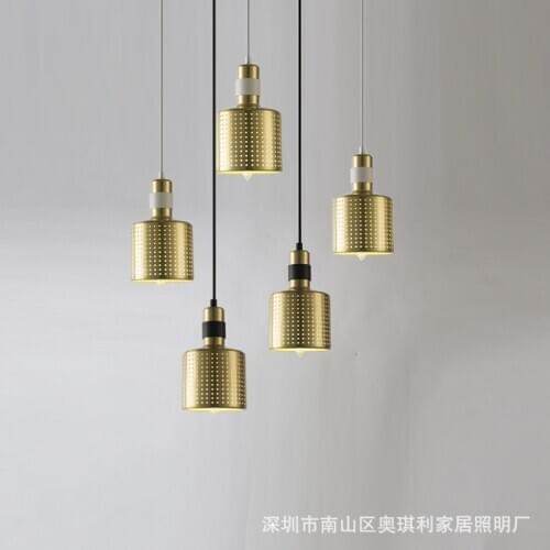 Modern deco chambre lustre pendente iron bedroom LED pendant lights living room lustre pendente hanging lamp
