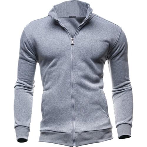 Sport Running Skateboarding Hoodies Sweatshirts Stand Collar Zipper Hoodies Men Casual Coat Male Tops Tracksuit Plus Size