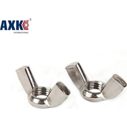 Stainless Steel Rod 10pcs M3 M4 M5 Din315 304 Stainless Steel Hand Tighten Nut Butterfly Ingot Wing Nuts