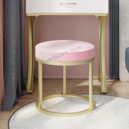 Makeup Stool Ins Small Round Stool Nordic Dressing Table Makeup Stool Modern Minimalist Bedroom Girl Net Red Dressing Stool