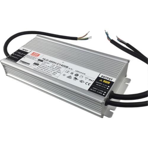 Dimmable Meanwell 480w LED Driver HLG-480H-C1400B Constant Current waterproof power supply for 9pcs Cree Cob cxb3590 led