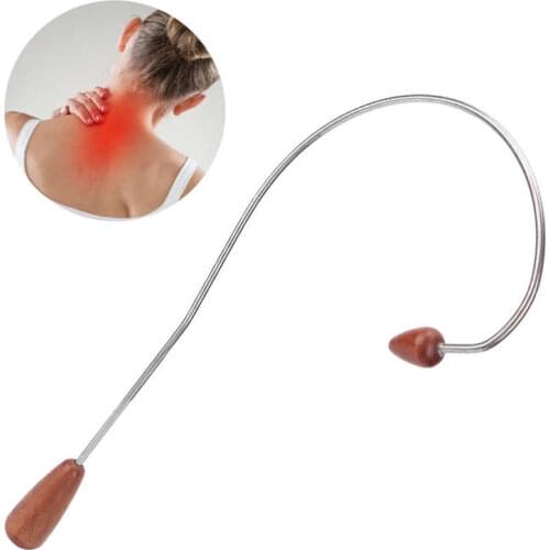 Traditional Back Self Massage Tool Stainless Steel Hook Cane Handheld Back Massager Tool