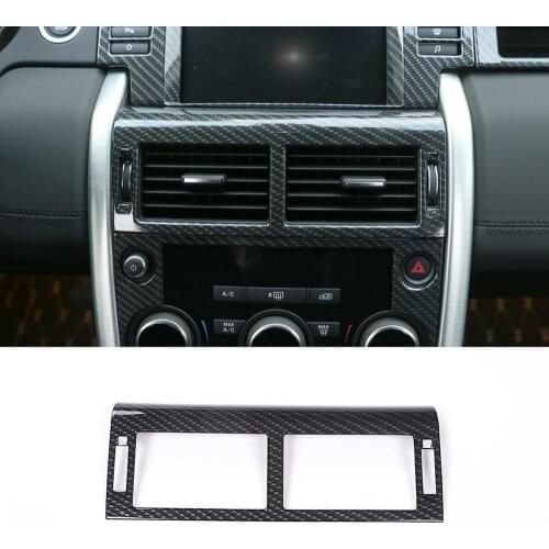 Carbon Fiber Style ABS Plastic Sticker Center Air Vent Frame Trim for Land Rover Discovery Sport 2015-2019 Modles Accessories