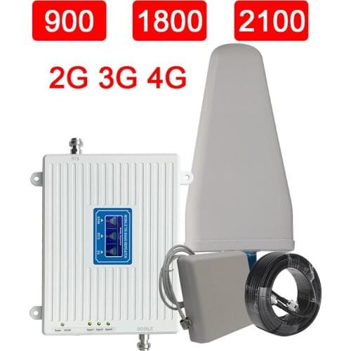2g 3g 4g Signal Booster for Mobile Phone Lte Signal Booster 4g Cellular Amplifier GSM 900MHz DCS 1800MHz WCDMA 2100MHz 70DB