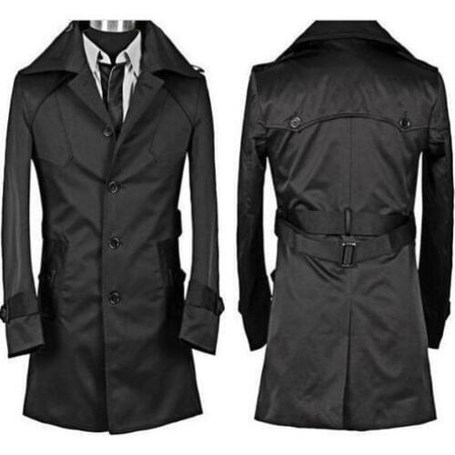 High quality black red beige autumn slim sexy trench coat men business outerwear popular mens trench coat big size 8XL 9XL