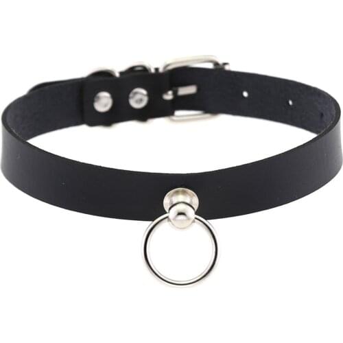 ZIMNO Goth Sexy Collar Necklaces for Women Gothic Choker Men Punk Rock Leather Chocker Harajuku Streetwear Jewelry Accessories