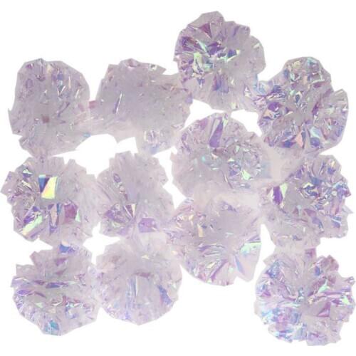 12PCS Cat Colorful Crinkle Foil Balls Kitten Sound Paper Toy Cat Toy Mylar Balls Sound Paper Pet Play Balls