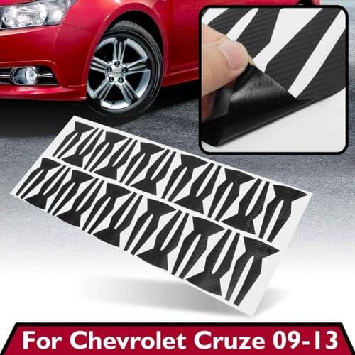 20Pcs/Set 4D Carbon Fiber Car Wheel Tire Hub Stickers Rim Sticker Car Styling For Chevrolet For Cruze 2009 2010 2011 2012 2013