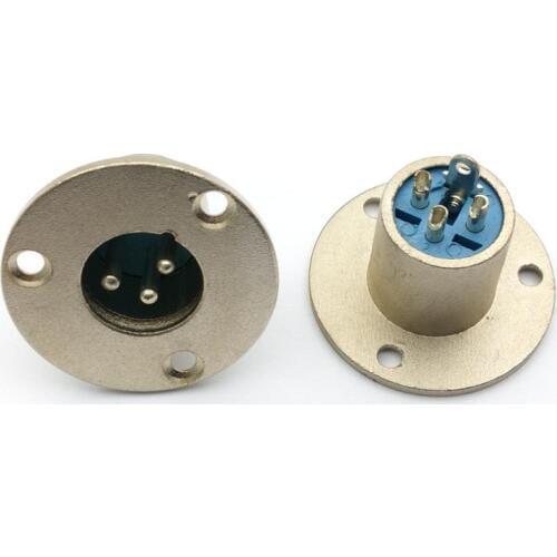 20pcs metal XLR 3-Pin Male Mounted Socket panel Connector FOR DMX intercom headset