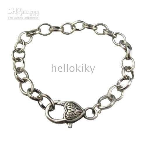 30PCS FASHION SPIRAL HEART CLASPS CHAIN BRACELET