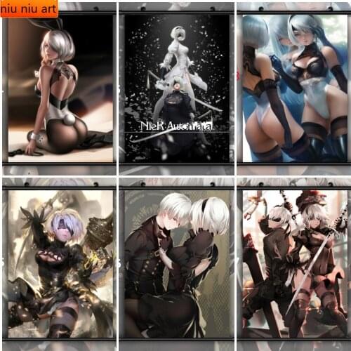 5D DIY Nier Mechanical Era Yorha No 2 Type B Animation Diamond Painting Diamond Mosaic Cross Stitch Kits Room Decor