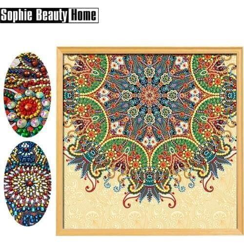 Diamond Embroidery Flower Special Shaped Diamond Painting Needlework Rhinestone 3d Drill DIY Mosaic Painting Home Decore DA009