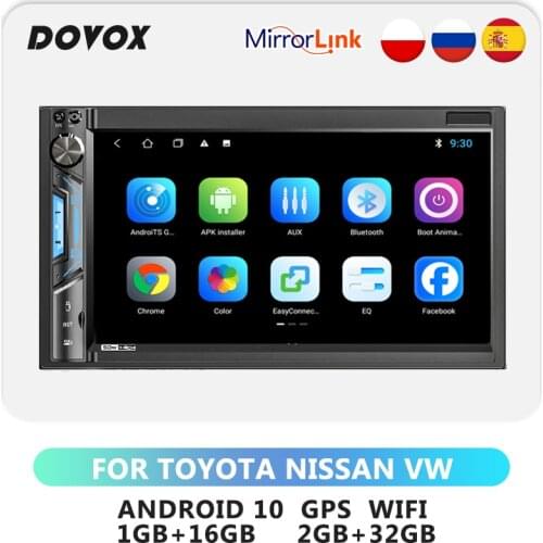 DOVOX 2din Android 10 Car Radio GPS Multimedia Video Player Wifi Navigation 2 Din Autoradio Stereo For VW Toyota Nissan Hyundai