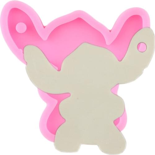 Disney Shiny Glossy Dumbo Silicone Mould Elephant Keychain Epoxy Resin Mold Badge Reel Phone Grip Mold Chocolate Gumpaste Moulds
