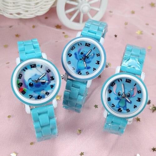 Lilo & Stitch Disney Cartoons Stitch Childrens Quartz Watch Analog watch Boy and girl Anime watch Childrens watch gift