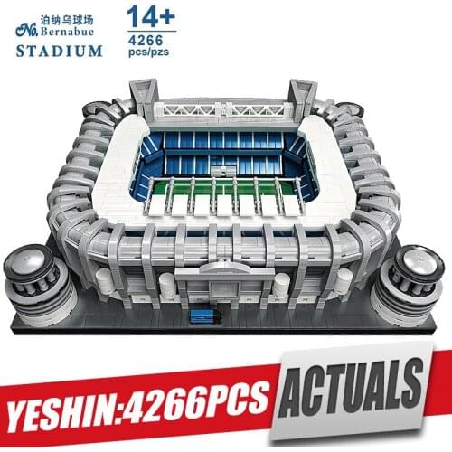 Mould King 22026 MOC Famous Architecture Model Football Bernabue Soccer Field Soccer Camp Building Blocks Diamond Blocks Toys