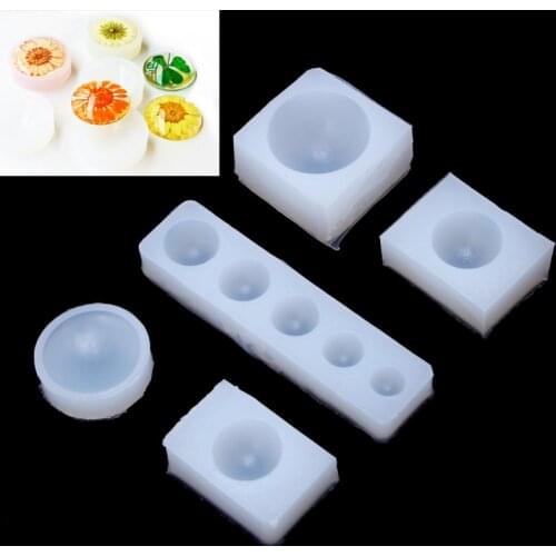 DIY Silicone Hemisphere Pendant Mold Resin Jewelry Pendant Making Epoxy Casting