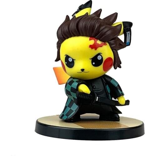 12CM Pokemon Pikachu Action Figure Pokemon Game Elf Ball Model Fire Dragon Anime Doll Toy Childrens Gift Elf Ball Naruto Naruto
