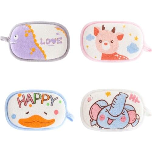 Sponge Baby Bath Brush Newborn Bath Towel Brush Elephant Soft Cartoon Infant Shower Shampoo Brush Baby Sponge Bath Wash Towel