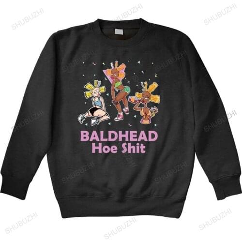 Cotton sweatshirt male hoody Bald Headed Hoe Shit Funny Sarcasm hoodies cotton sweatshirt Man crew neck hoodie