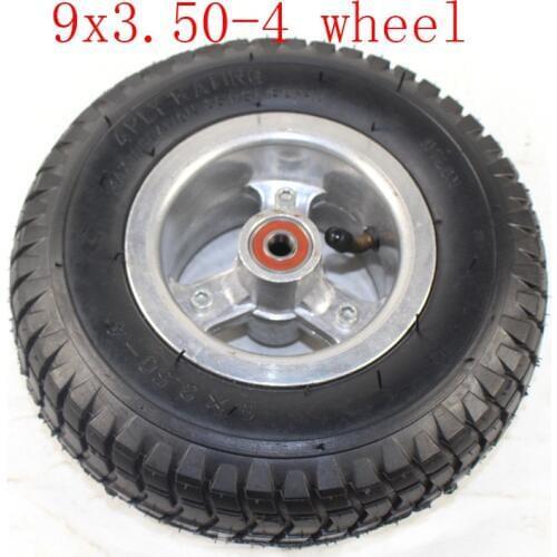 Good Quality 9 Inch Wheel 9x3.50-4 Tires Tyre Inner Tube and Rim Combo for Gas Scooter Skateboard Pocket Bike Electric Tricycle