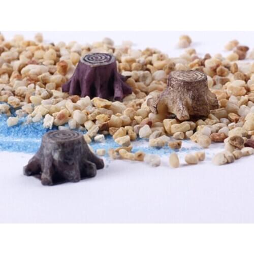 Artificial Mini Root Stump Fairy Garden Miniatures Gnomes Moss Terrariums Resin Crafts Figurines for Home Decoration Accessories