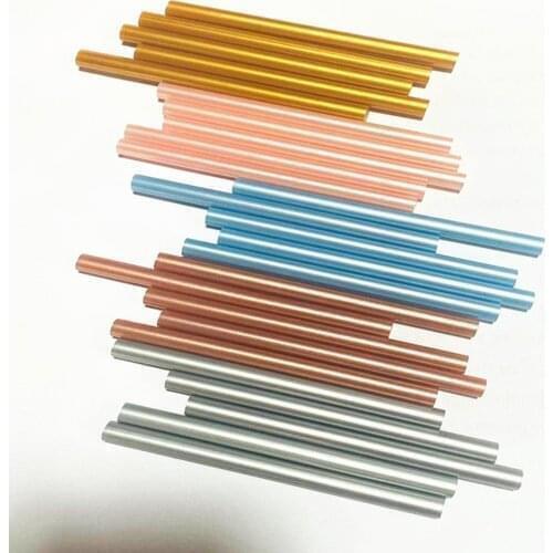 50pcs 7x100mm Hot Melt Glue Stick Retro Metallic Color Bronze Rose Gold Lacquer Wax Seal DIY Tools Adhesive